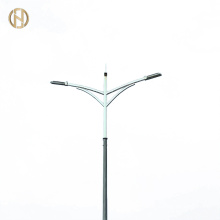 6M Conical Street Lighting Pole with Solar Panel Attached